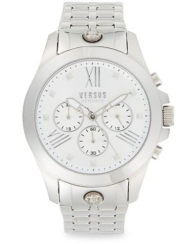 Versus 44Mm Stainless Steel Chronograph Watch - White