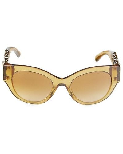 Versace 52Mm Cat Eye Sunglasses - Metallic