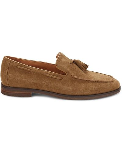 Marc Fisher Garry Suede Tassel Loafers - Brown