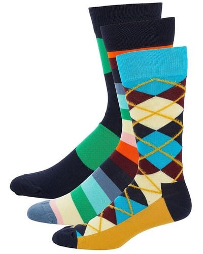 Happy Socks 3-Pack Assorted Socks Gift Set - Blue