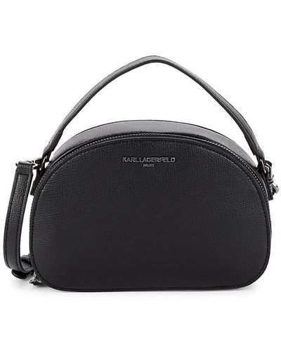 Karl Lagerfeld Textured Top Handle Bag - Black