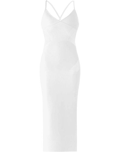 Hervé Léger Strappy Inset Maxi-dress - White