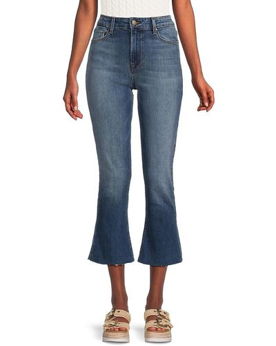 Fidelity Juniper Ligh Wash Mid Rise Bootcut Cropped Jeans - Blue