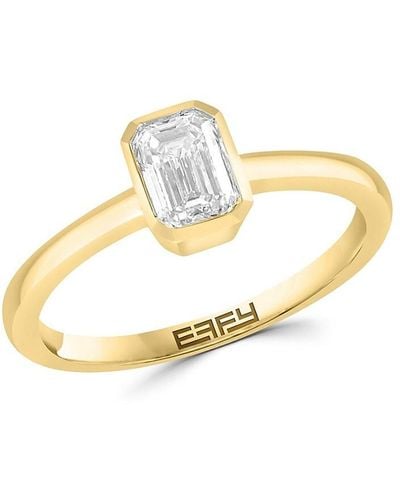 Effy 14k Yellow Gold & 0.72 Lab Grown Diamond Ring - Metallic