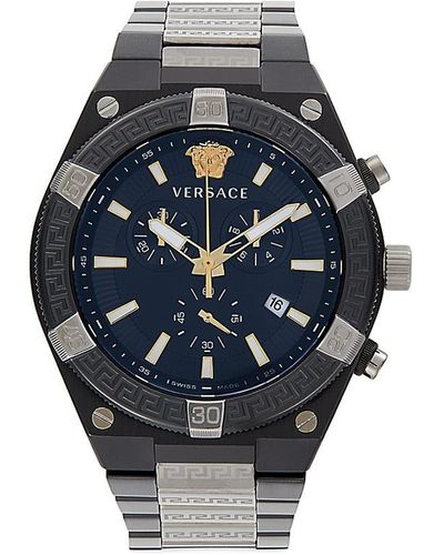 Versace Greca Extreme Chrono Gold Metallic Ve7h00623 Steel for Lyst | Men Watch in Stainless UK