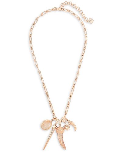 Kendra Scott Samuel 14k Rose Goldplated Multi Charm Necklace - White