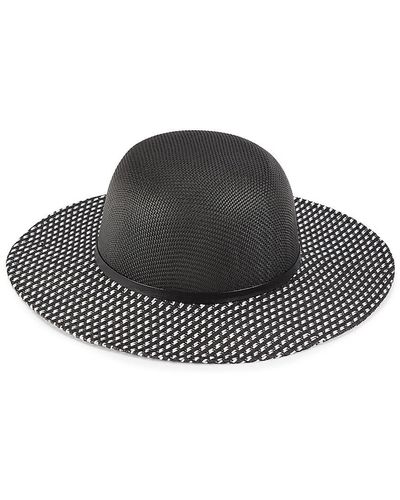 Karl Lagerfeld Herringbone Sun Hat - Black