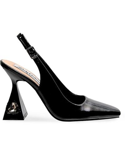Lady Couture Mistic Square Toe Slingback Pumps - Black
