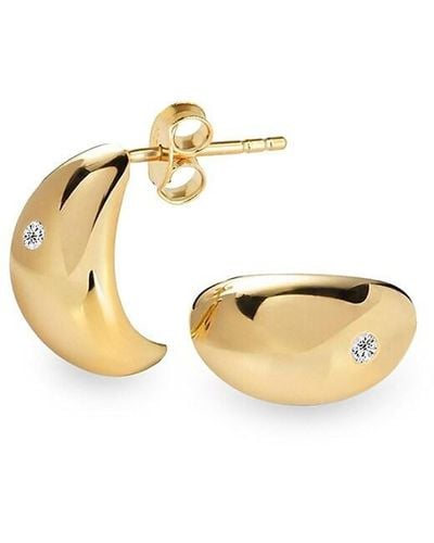 Gabi Rielle Timeless Treasures Stargazer 14k Gold Vermeil Puff Stud Earrings - Metallic
