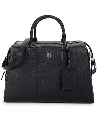 Burberry Logo Leather Briefcase - Black