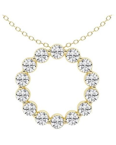 Saks Fifth Avenue Build Your Own Collection 14k Gold & Natural Diamond Hoop Pendant Necklace - White