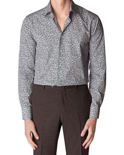 Eton Slim Fit Floral Sport Shirt - Grey