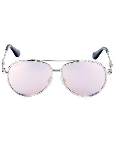 Swarovski 57mm Oval Sunglasses - Pink