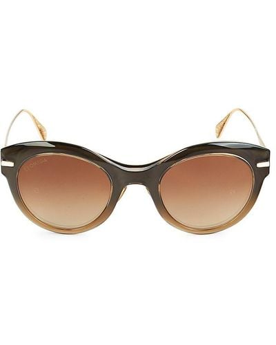 Omega 51mm Cat Eye Sunglasses - Brown