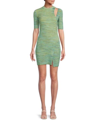 Jonathan Simkhai Tina Ribbed Mini Dress - Green