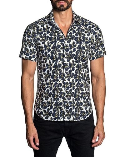 Jared Lang Floral-print Shirt - Black