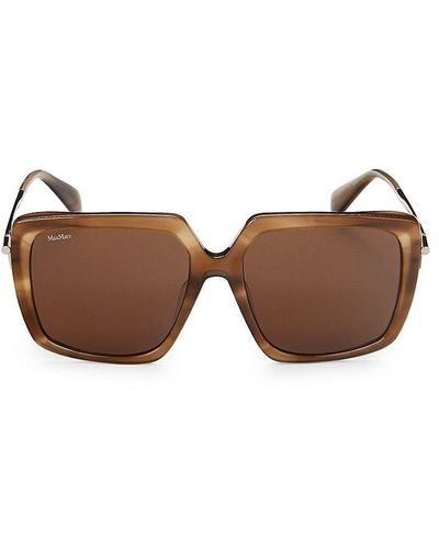 Max Mara 57mm Square Sunglasses - Brown