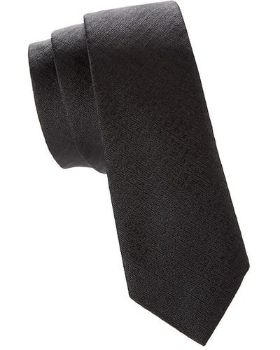 Givenchy Greca Logo Silk Jacquard Tie - Black