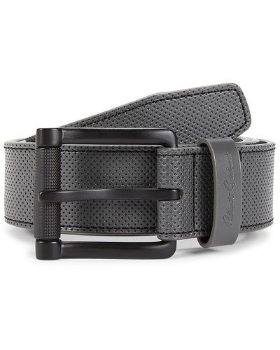 Robert Graham Perforated Leather Belt - Grey