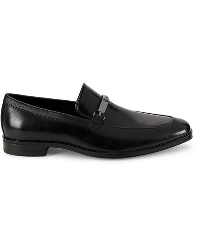 Guess Herzo Logo Slip On Dress Shoes - Black