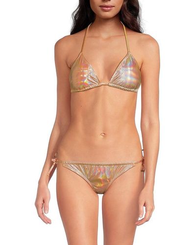 Hutch Floral Triangle Bikini Top - Multicolour