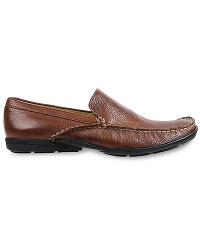 Sandro Moscoloni Dillion Venetian Leather Loafers - Brown