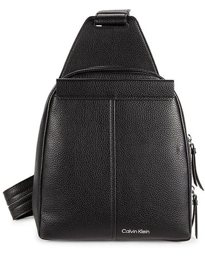 Calvin Klein Myra Faux Leather Convertible Backpack - Brown