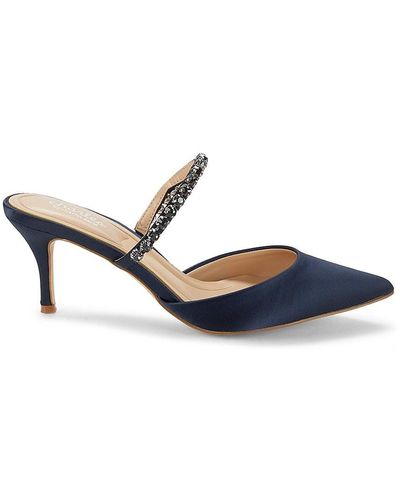 Charles David Adalynn Embellished Satin Court Shoes - Blue