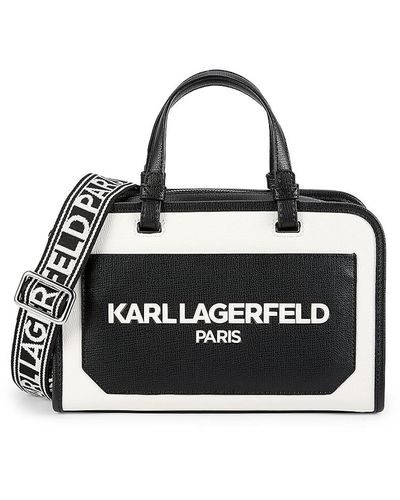 Karl Lagerfeld Maybelle Two Tone Crossbody Bag - Black