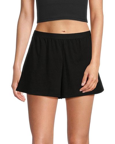 Skin Cady Logo Pima Cotton Shorts - Black