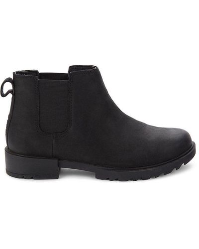 Sorel Emelie Ii Leather Chelsea Boots - Black