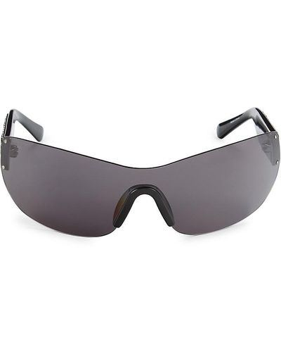 Swarovski 76mm Faux Crystal Wrap Sunglasses - Grey