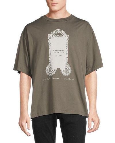 Acne Studios Forever Yours Graphic Tee - Gray