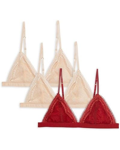 HoneyDew Women's Nichole Bralette - Sheer Lace & Mesh Cap Sleeve Bralette With Hook & Eye Back