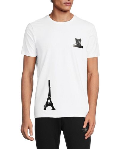 Bertigo 'Eiffel Tower Crewneck Tshirt - White