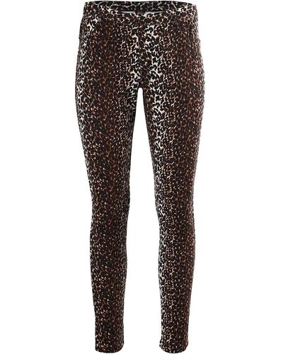 Memoi Women's Leopard Cotton-blend Leggings - Black - Size M/l - Gray