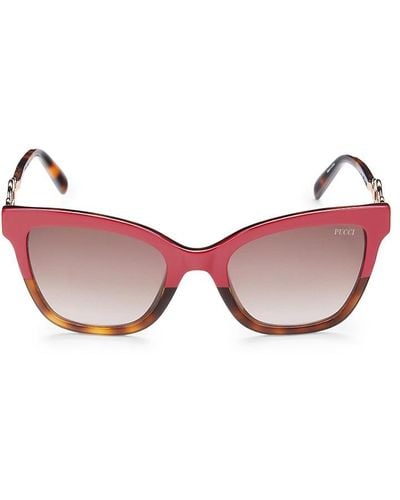 Emilio Pucci 54mm Clubmaster Cat Eye Sunglasses - Pink