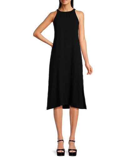 Saks Fifth Avenue Sleeveless Midi Dress - Black