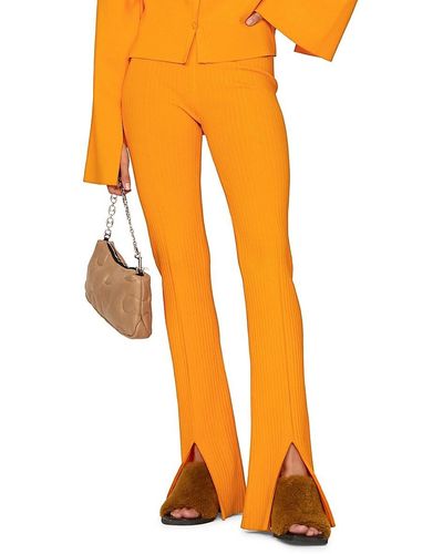 Nanushka Lette Split Hem Trousers - Orange