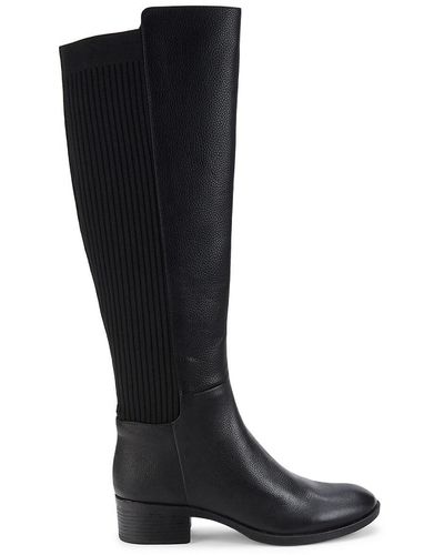 Kenneth Cole Levon Over The Calf Knit Riding Boots - Brown
