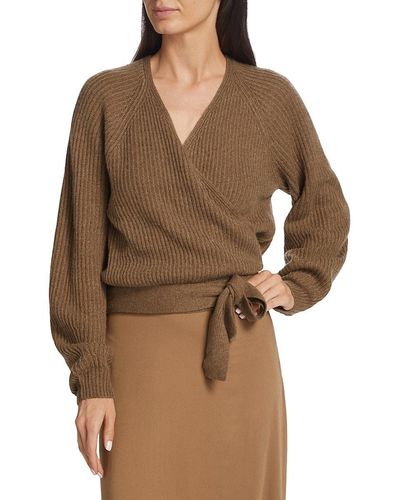 Splendid Adele Wrap Sweater - Brown