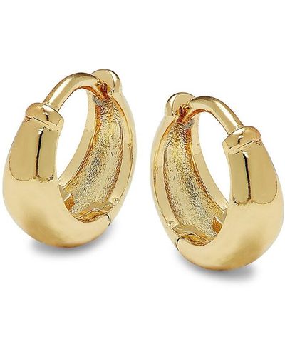 Shashi Petite Lady 14K Goldplated Sterling Huggie Earrings - Metallic