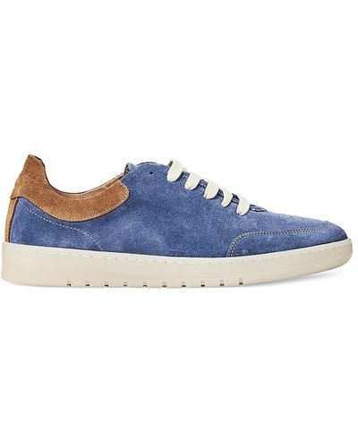 Bruno Magli Savio Suede Court Sneakers - Blue