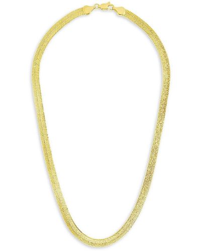 Sterling Forever Bronx 14k Goldplated Snake Chain Necklace - Metallic