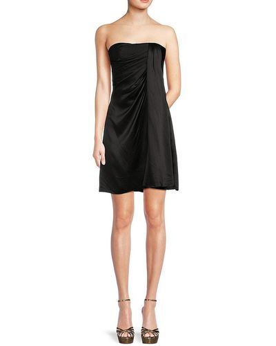 Dolce & Gabbana Bandeau Silk Mini Dress - Black