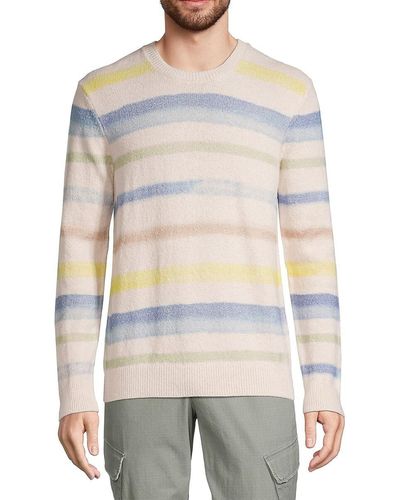 ATM Stripe Wool Blend Sweater - Gray