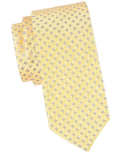 Saks Fifth Avenue Saks Fifth Avenue Pattern Silk Tie - Yellow