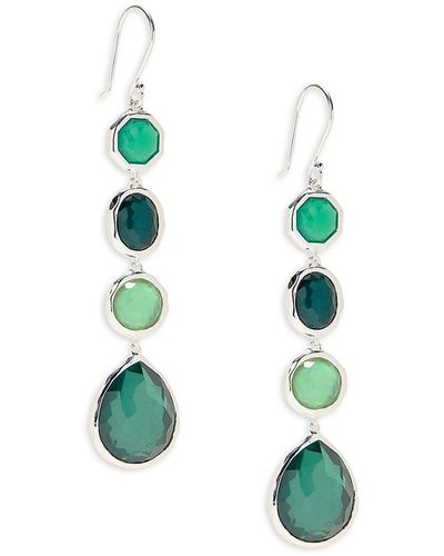 Ippolita Sterling, Mother Of Pearl & Clear Quartz Rock Candy Drop Earrings - Green