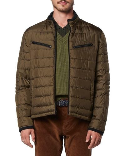 Andrew Marc Grymes Channel Quilted Puffer Jacket - Green
