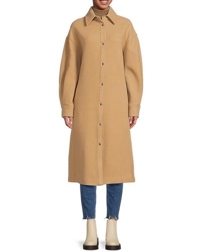 IRO Ideta Wool & Cashmere Blend Midi Coat - Natural